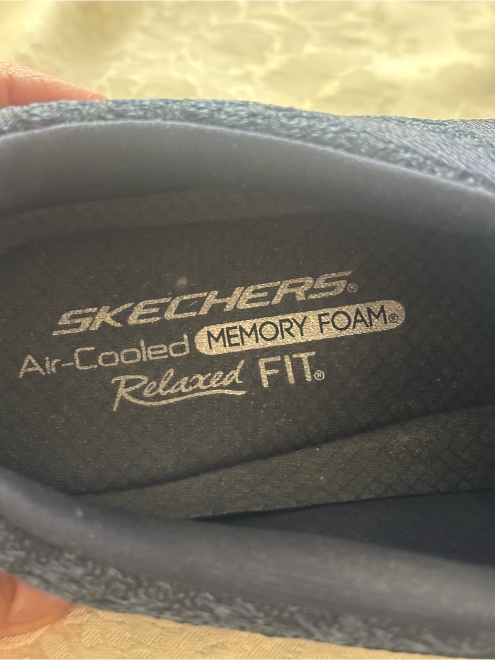 Skechers Navy Relaxed Fit Breathe Easy Sere-Knity Shoes, Size 9 - Picture 11 of 13